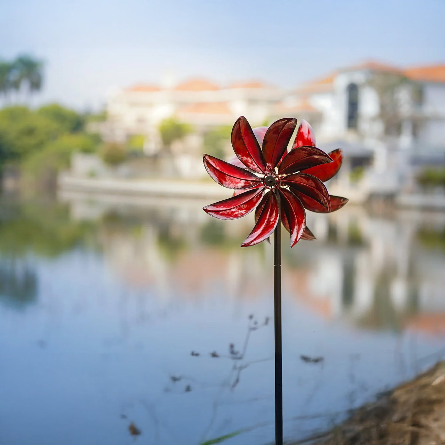 Red Crimson Petal Wind Spinner