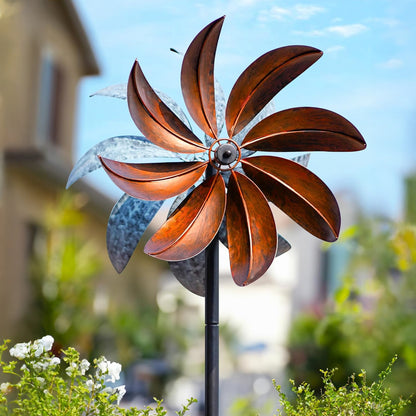 Antique Petal Kinetic Wind Spinner