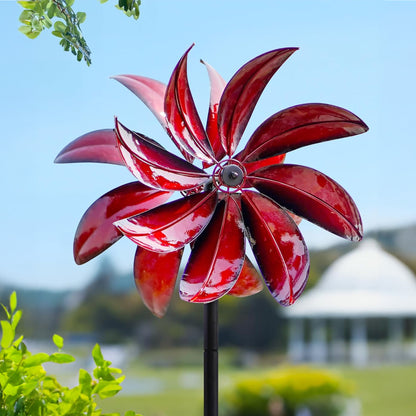 Red Crimson Petal Wind Spinner