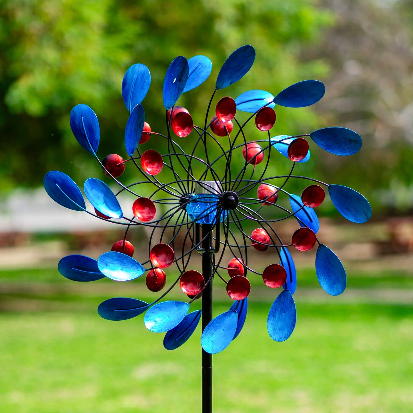 Solar Rotating Paradise Garden Wind Spinner
