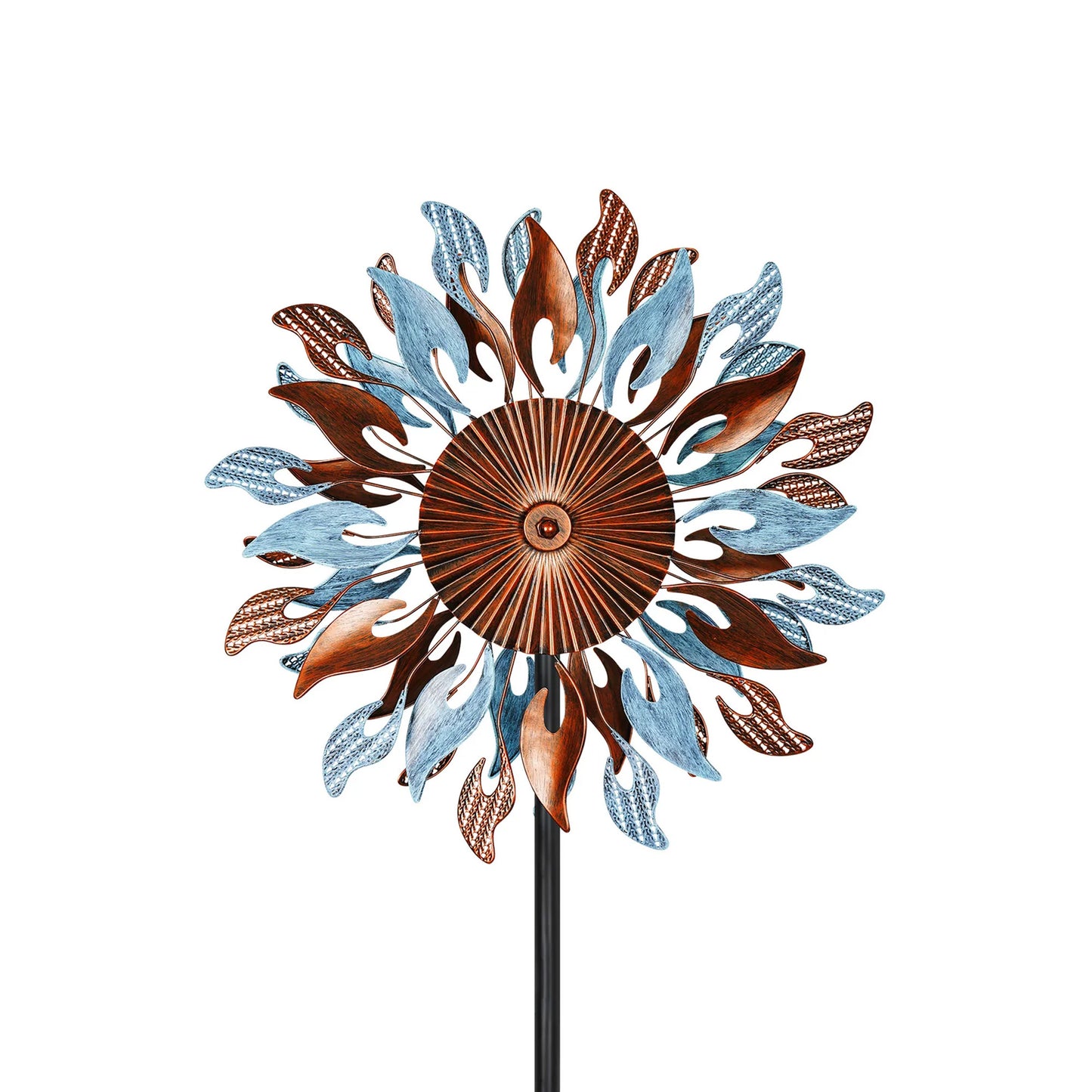 Copper Sun Flame Wind Spinner