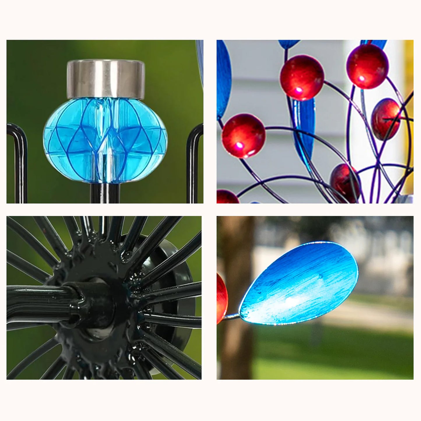 Solar Rotating Paradise Garden Wind Spinner