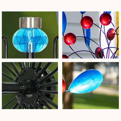 Solar Rotating Paradise Garden Wind Spinner