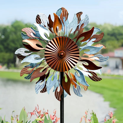 Copper Sun Flame Wind Spinner