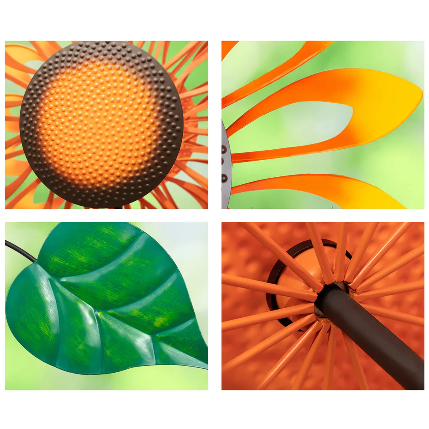 Dual Sunny Sunflower Wind Spinner
