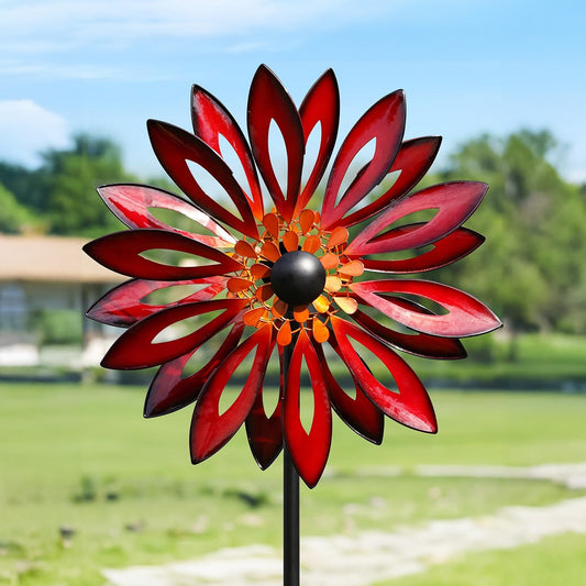 Red Cardinal Metal Wind Spinner