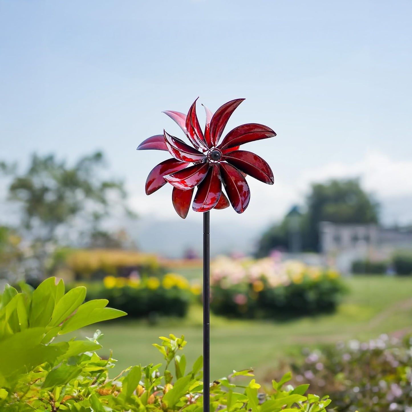 Red Crimson Petal Wind Spinner