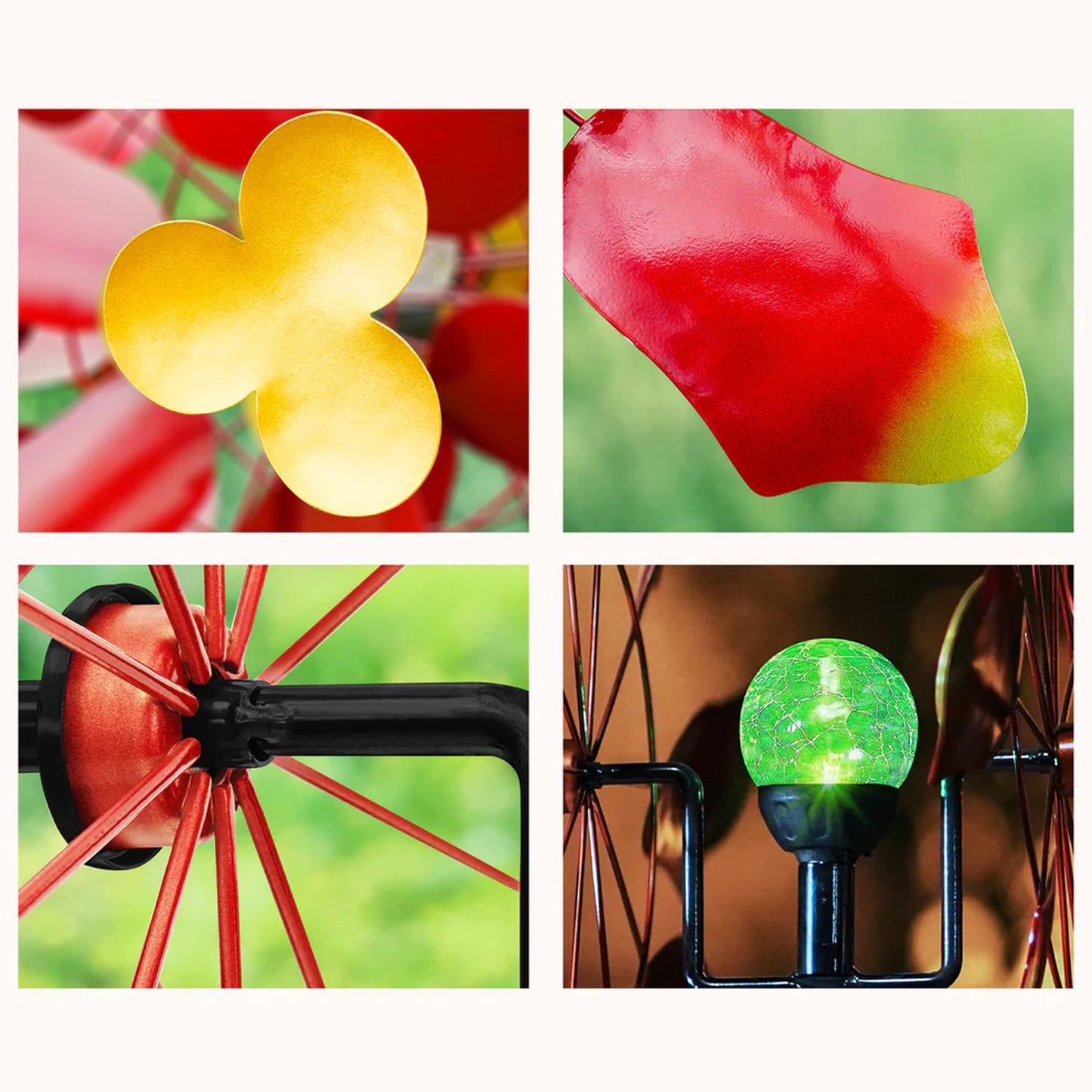 Colorful Dahlia Solar Wind Spinner