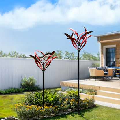 Red Magnolia Garden Wind Spinner