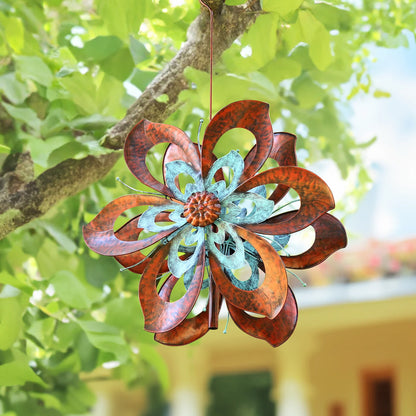Dual Bloom Camellia Wind Spinner