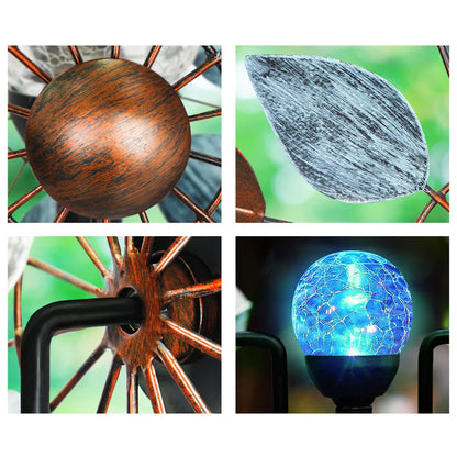 Solar Dahlia Glow Wind Spinner
