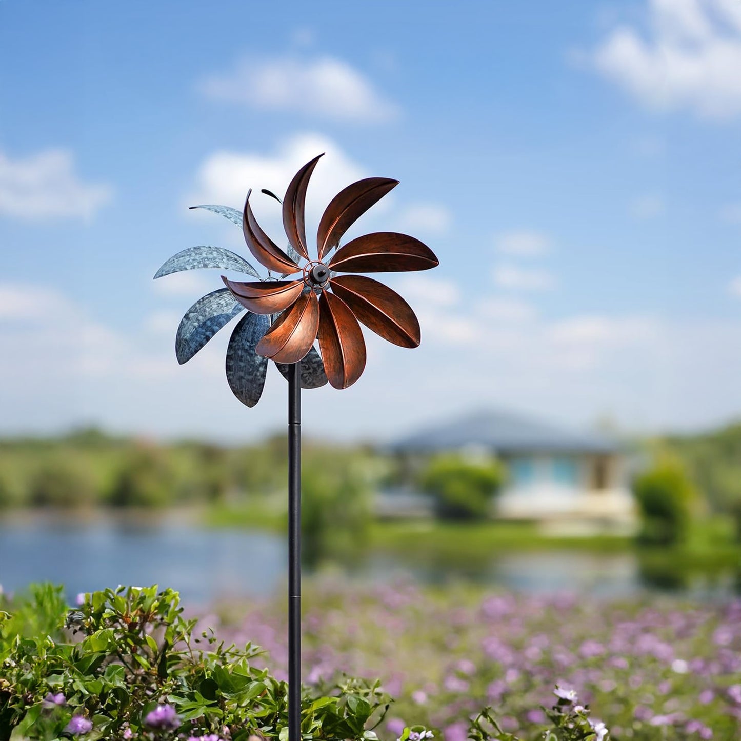 Antique Petal Kinetic Wind Spinner