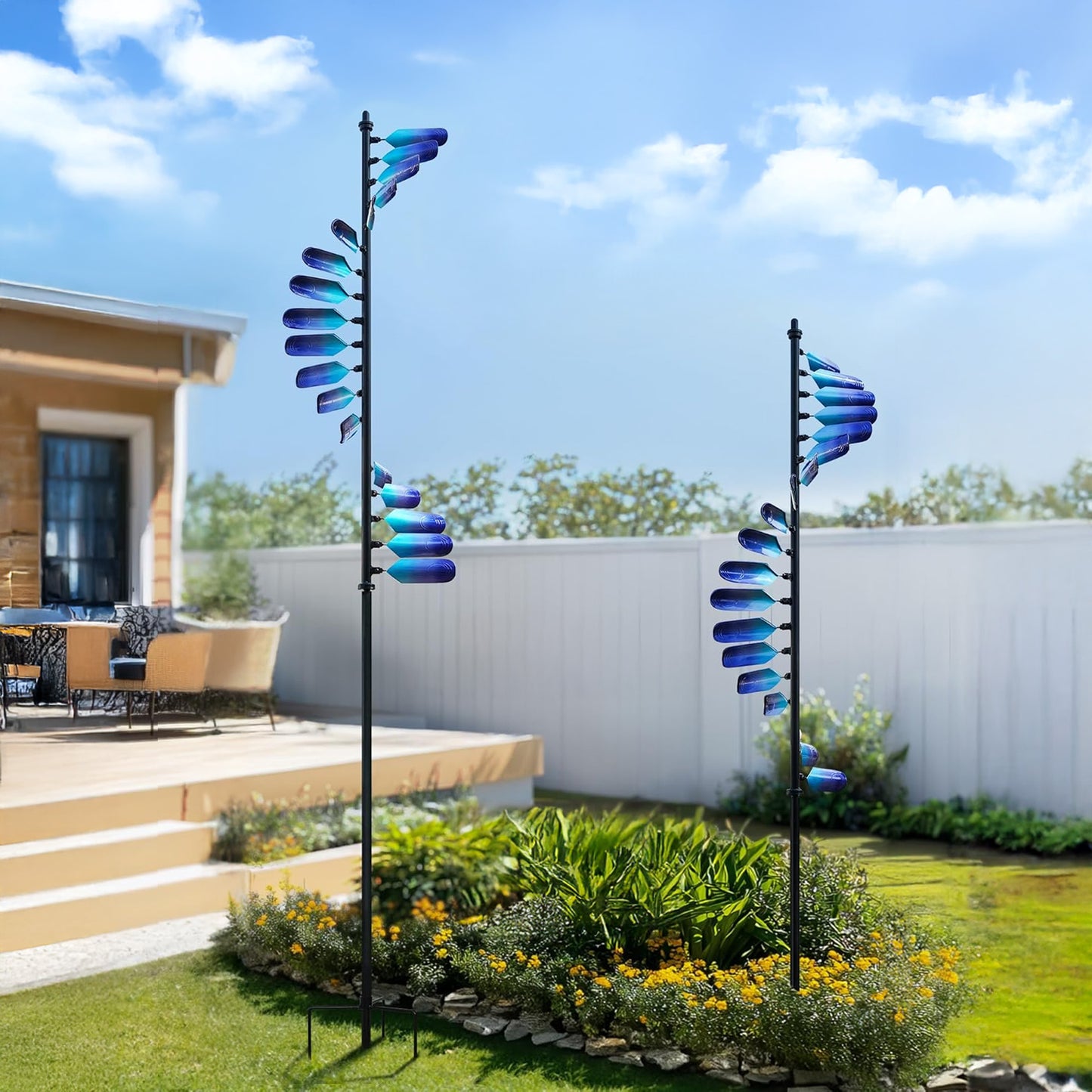 Peacock Spiral Outdoor Metal Wind Spinner
