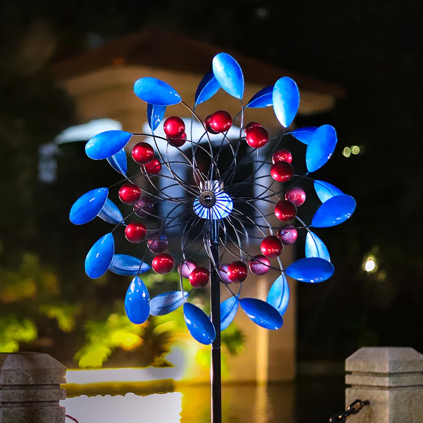 Solar Rotating Paradise Garden Wind Spinner