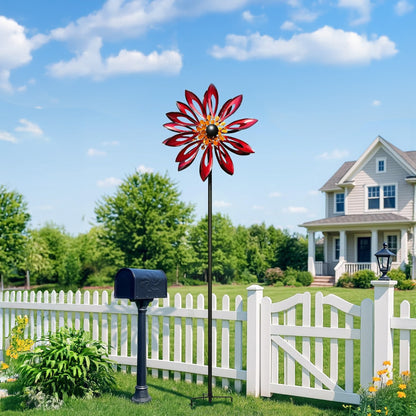 Red Cardinal Metal Wind Spinner