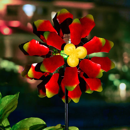 Colorful Dahlia Solar Wind Spinner