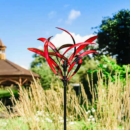 Red Magnolia Garden Wind Spinner