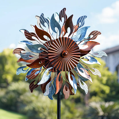 Copper Sun Flame Wind Spinner
