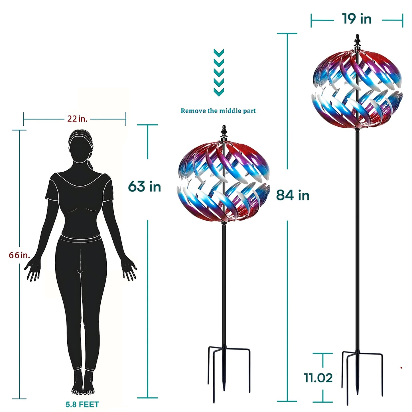 Sunset Globe Vibrant Wind Spinner