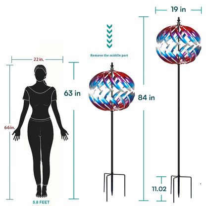 Sunset Globe Vibrant Wind Spinner