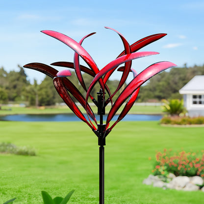 Red Magnolia Garden Wind Spinner