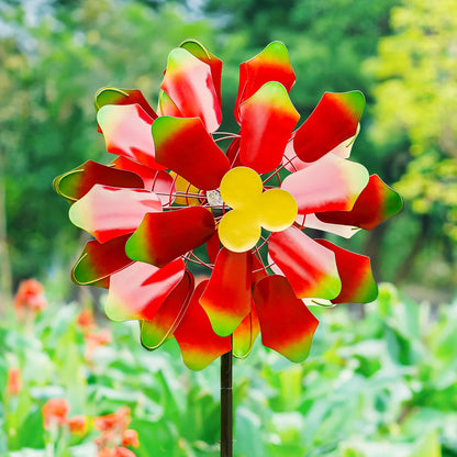 Colorful Dahlia Solar Wind Spinner