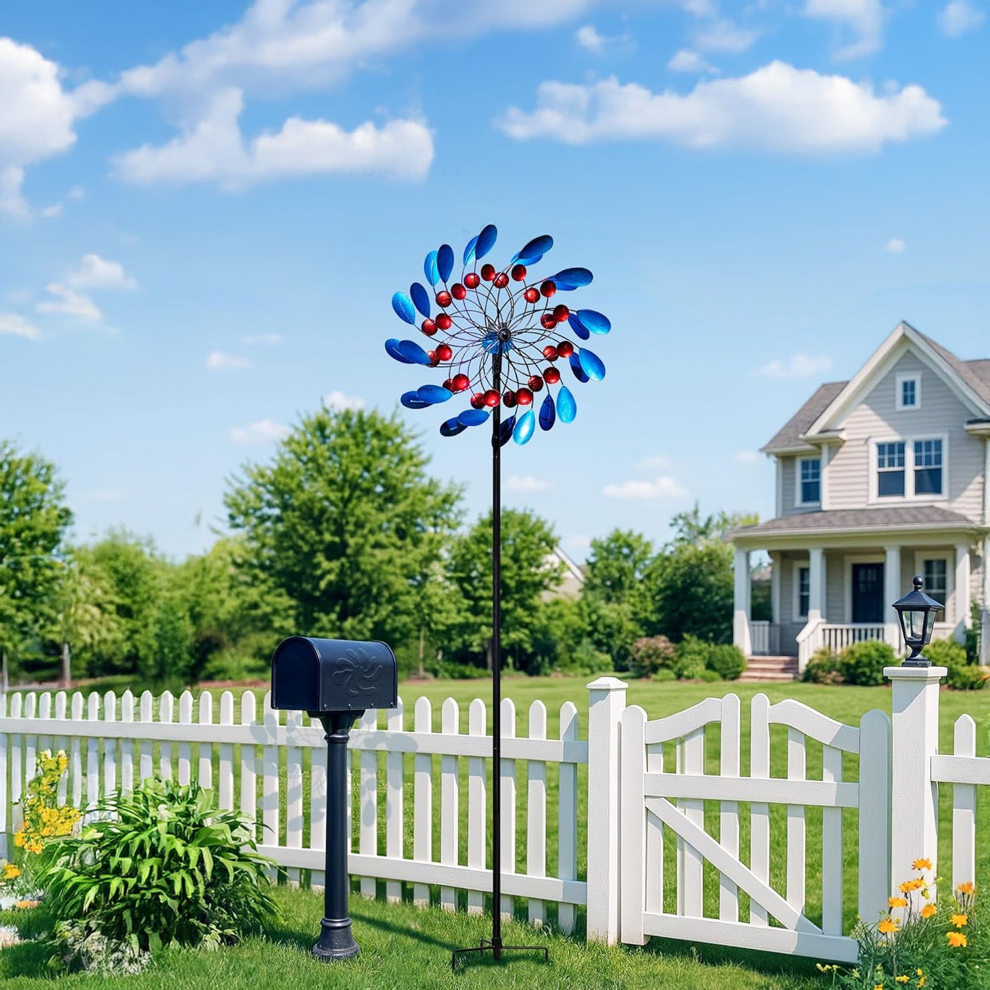 Solar Rotating Paradise Garden Wind Spinner