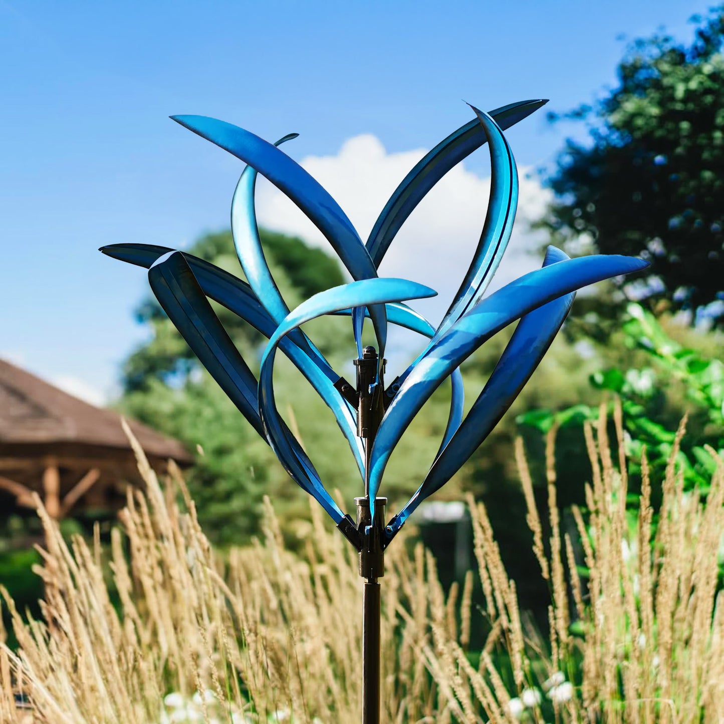 Blue Magnolia Garden Wind Spinner