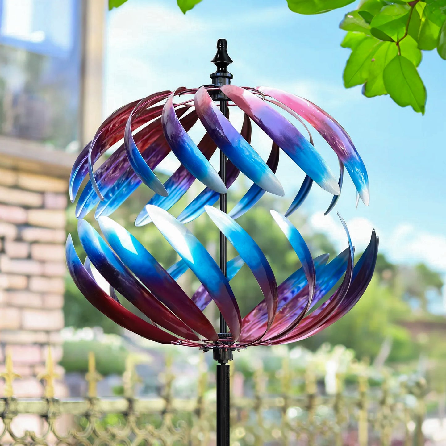 Sunset Globe Vibrant Wind Spinner