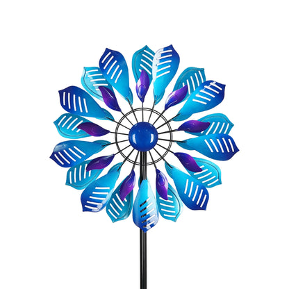 Colorful Peacock Feather Yard Wind Spinner