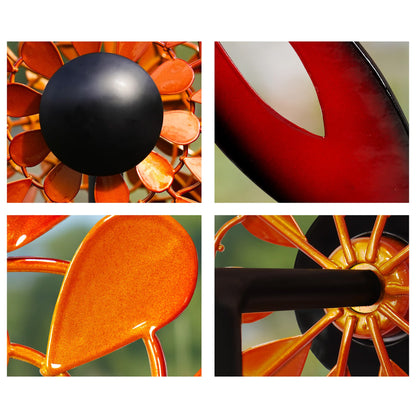 Red Cardinal Metal Wind Spinner