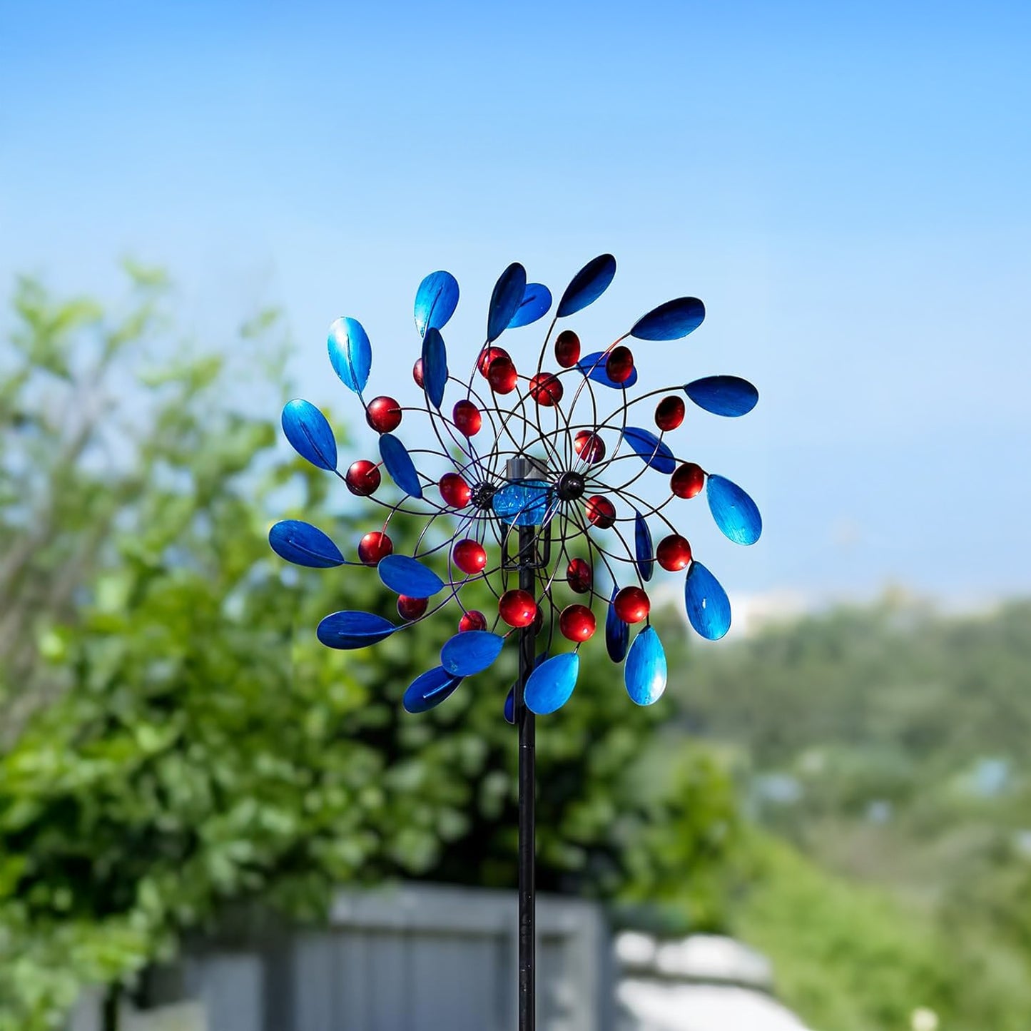 Solar Rotating Paradise Garden Wind Spinner