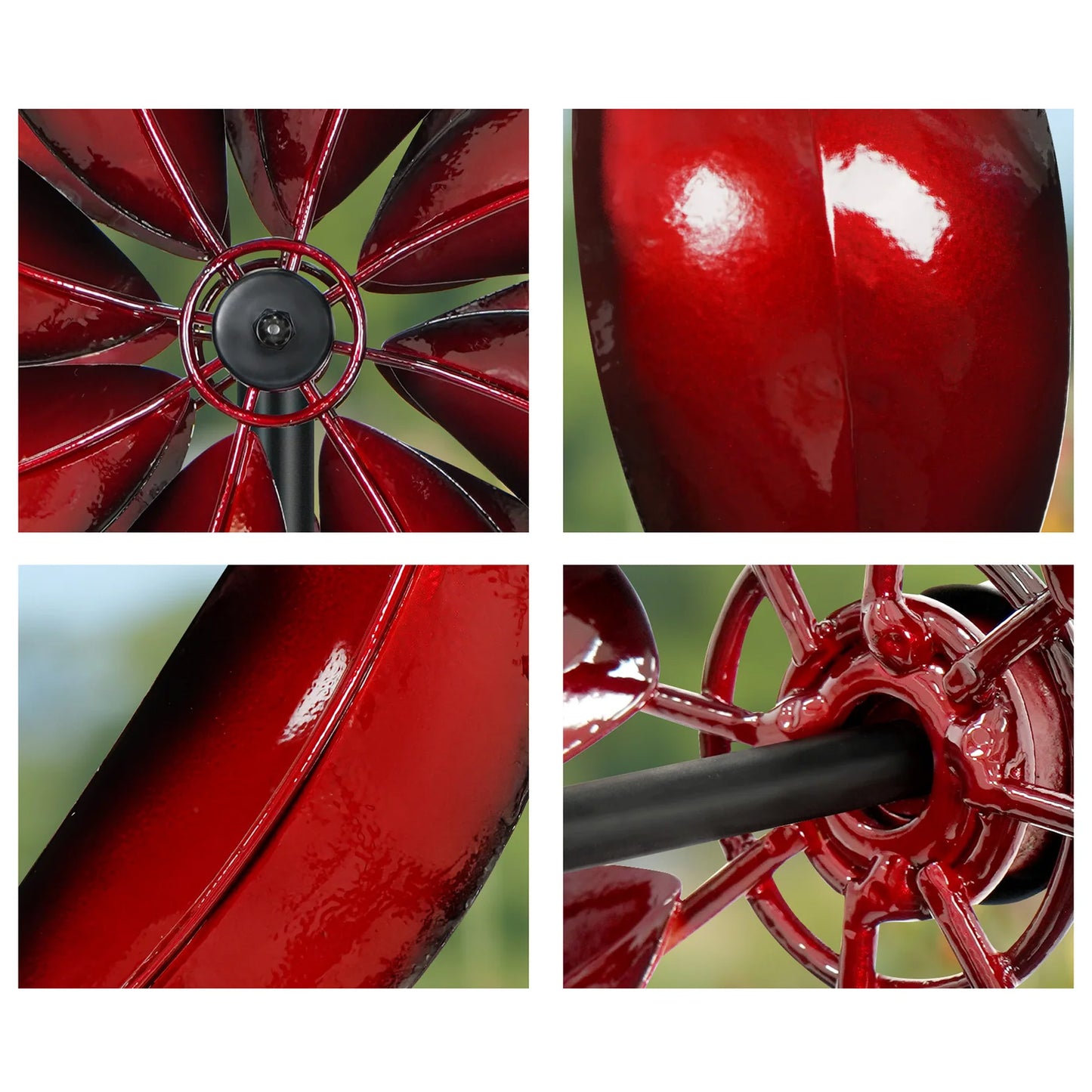 Red Crimson Petal Wind Spinner
