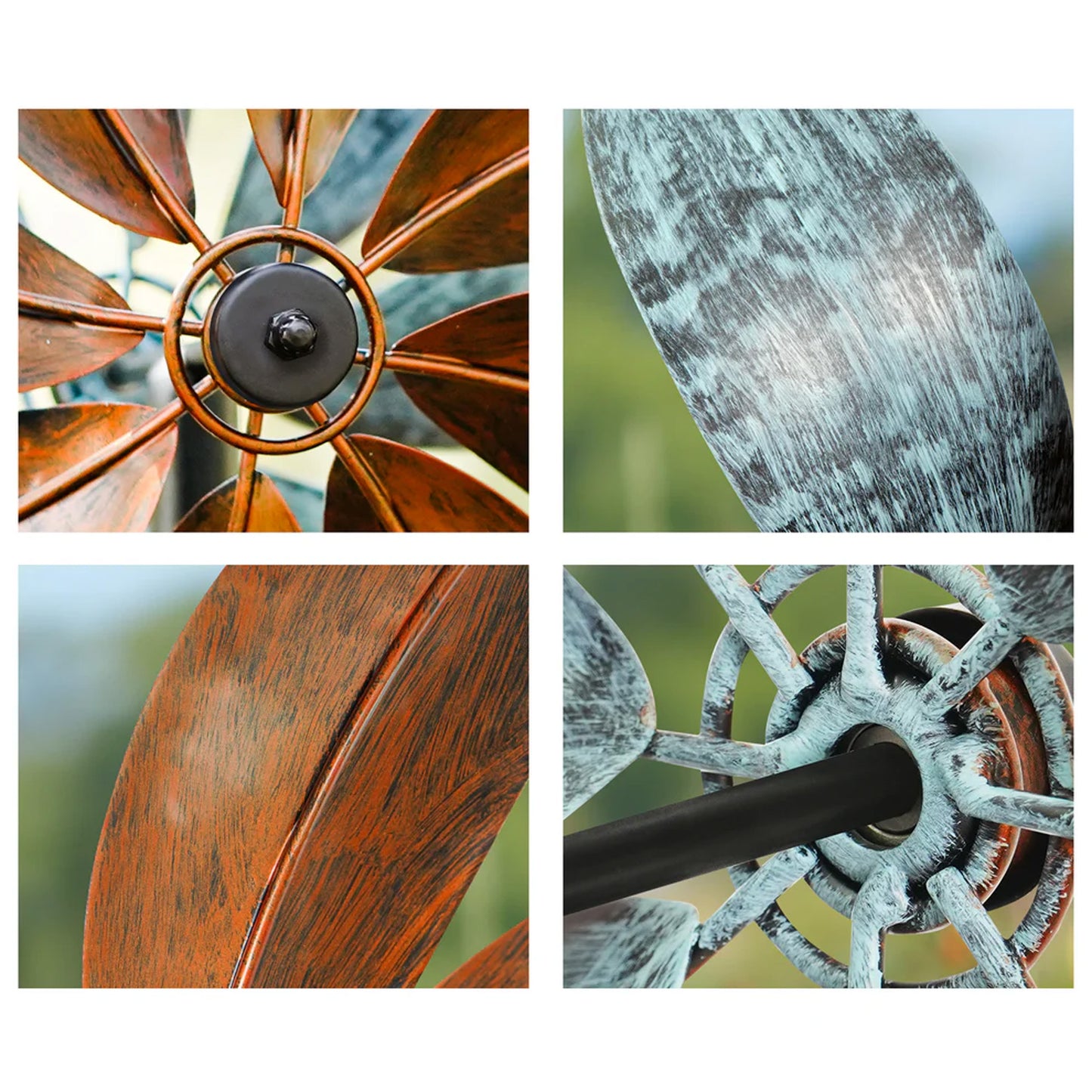 Antique Petal Kinetic Wind Spinner