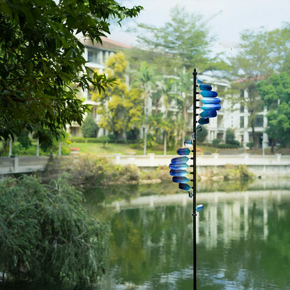 Peacock Spiral Outdoor Metal Wind Spinner