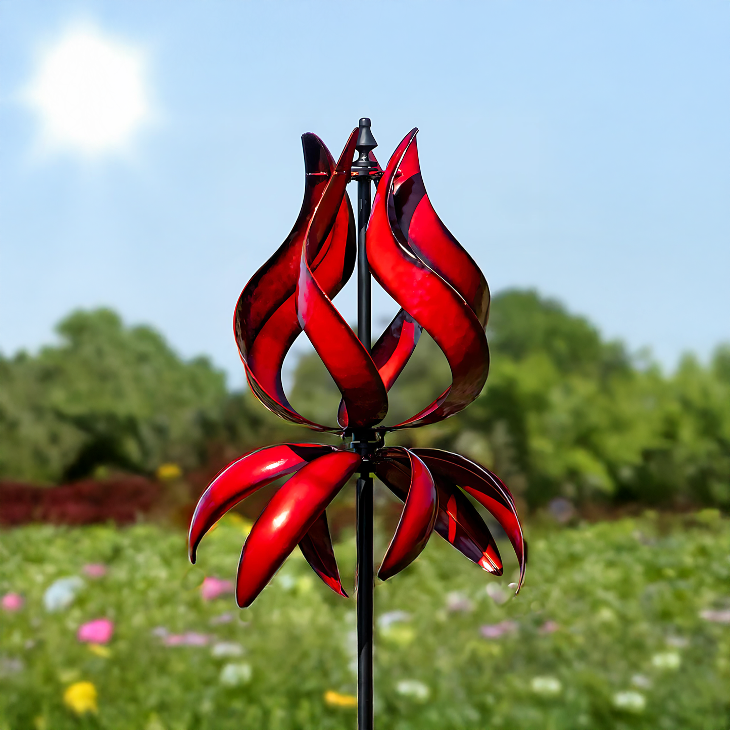 Twisting Tulip Wind Spinner