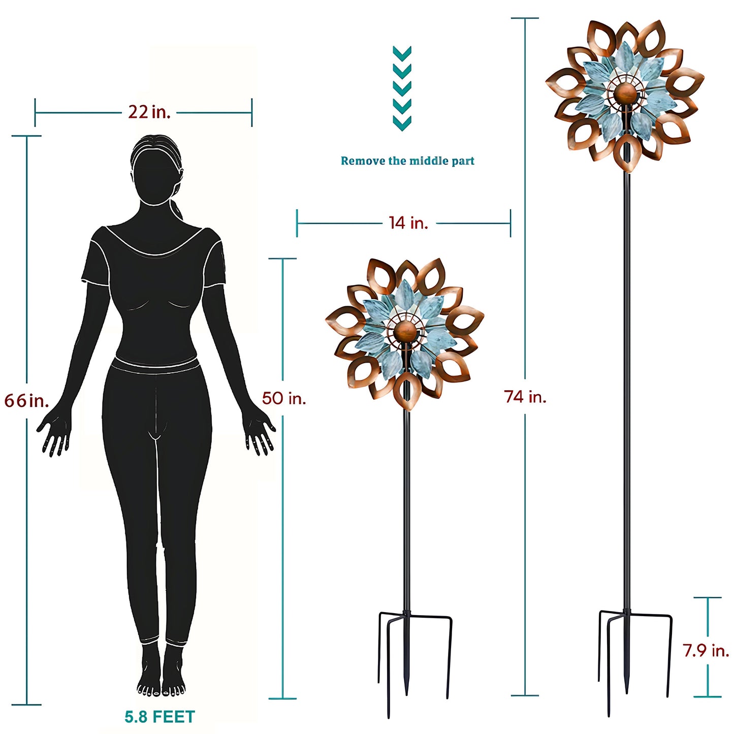 Solar Dahlia Glow Wind Spinner