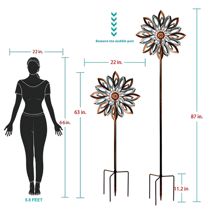 Glowing Water Lily Wind Spinner