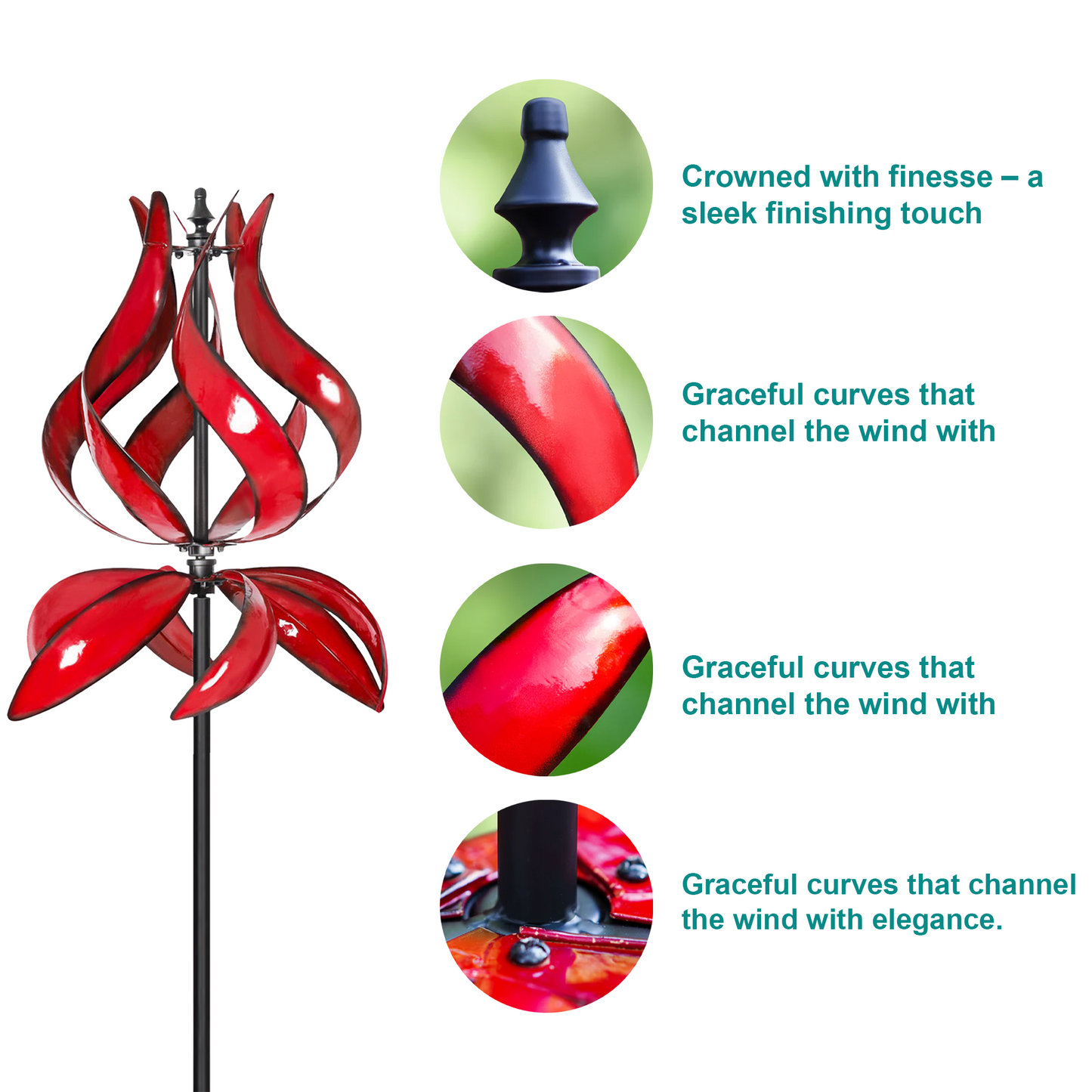 Twisting Tulip Wind Spinner