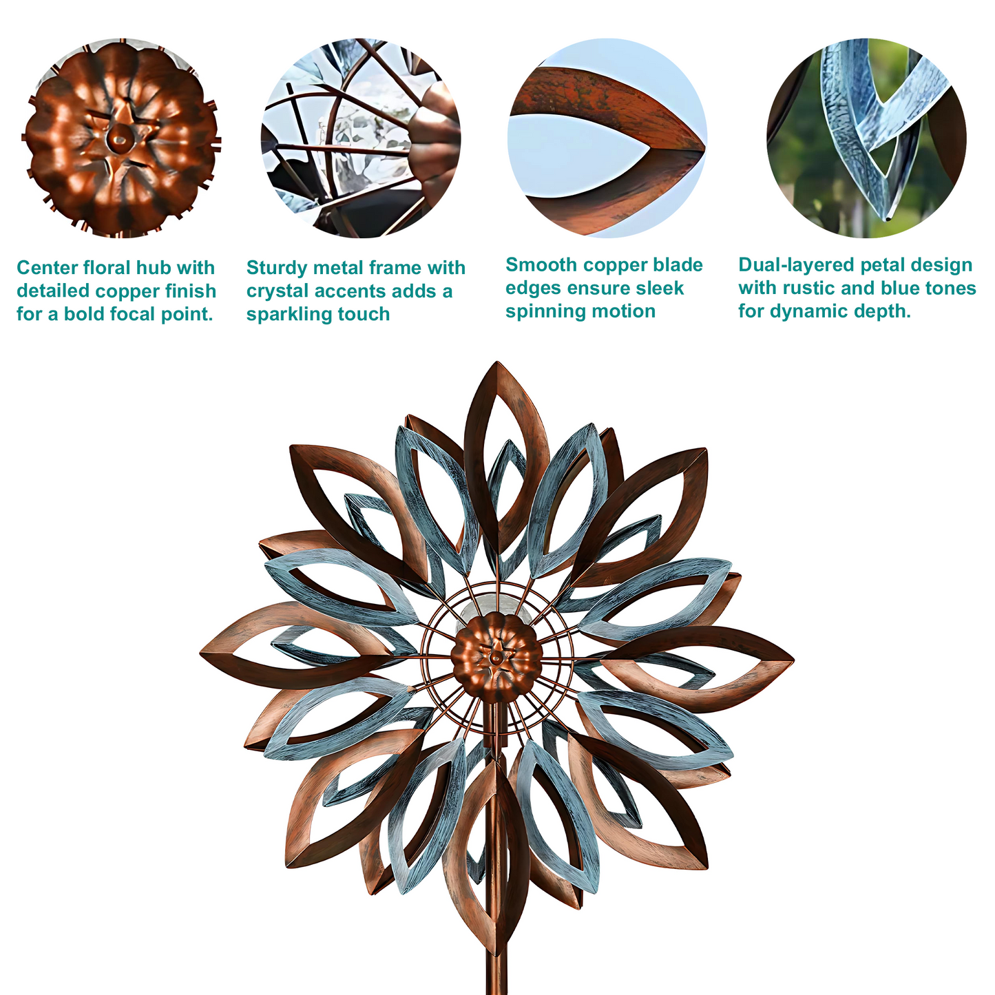 Glowing Water Lily Wind Spinner