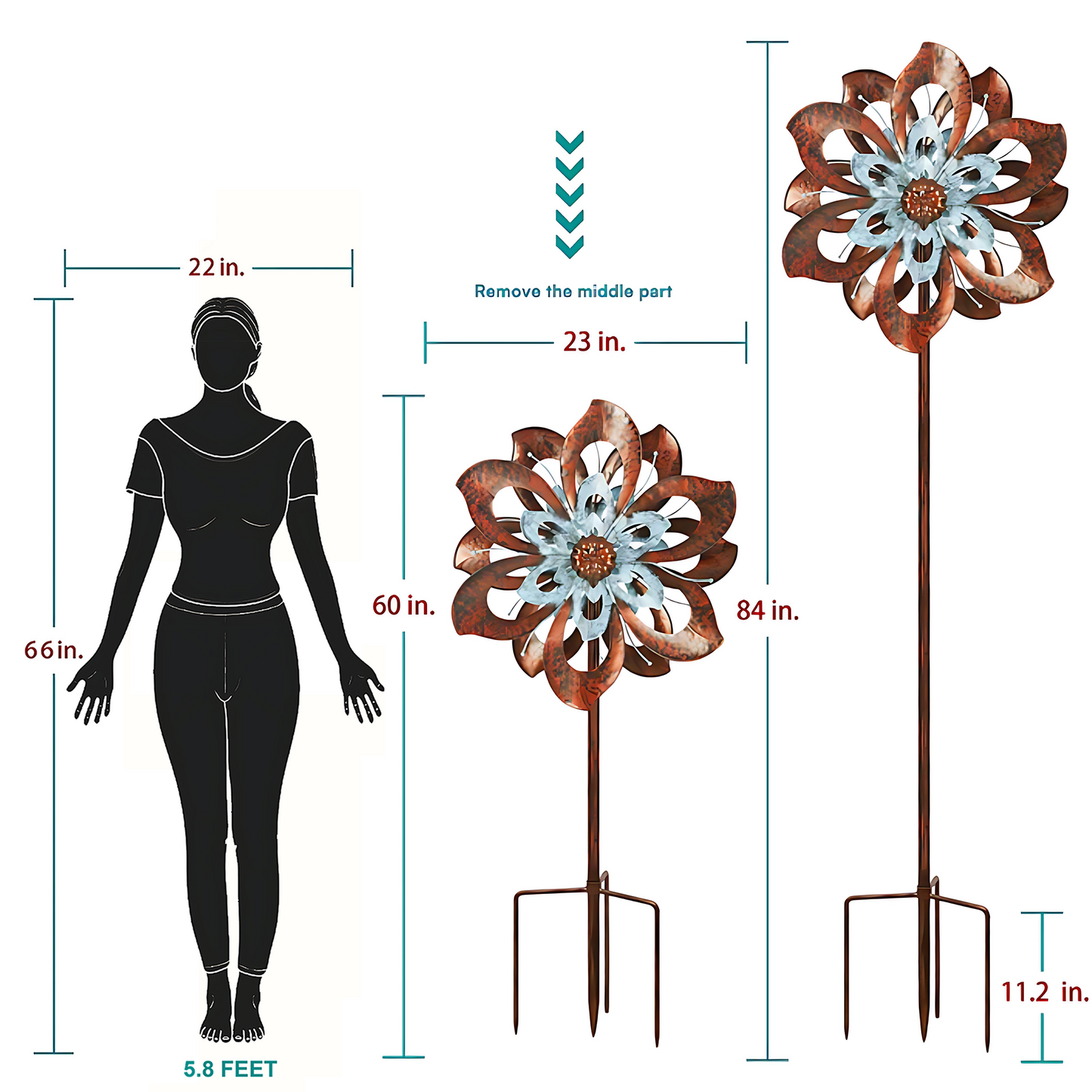 Dual Bloom Camellia Wind Spinner