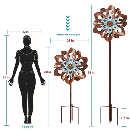 Dual Bloom Camellia Wind Spinner