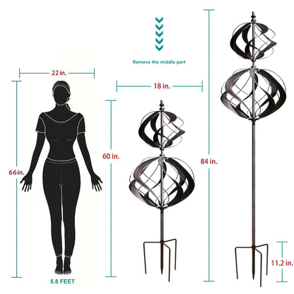 Double Globe Wind Spinner