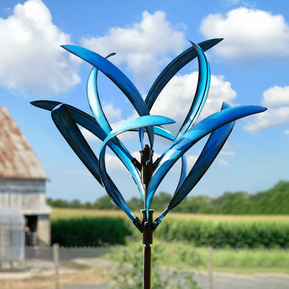 Blue Magnolia Garden Wind Spinner