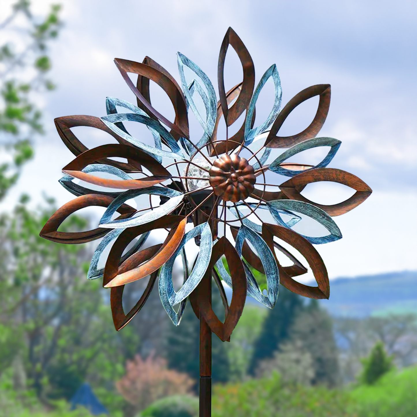 Glowing Water Lily Wind Spinner