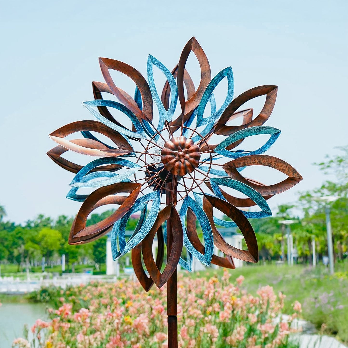 Glowing Water Lily Wind Spinner