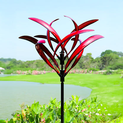 Red Magnolia Garden Wind Spinner