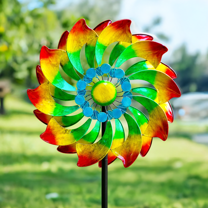 Vibrant Bloom Wind Spinner