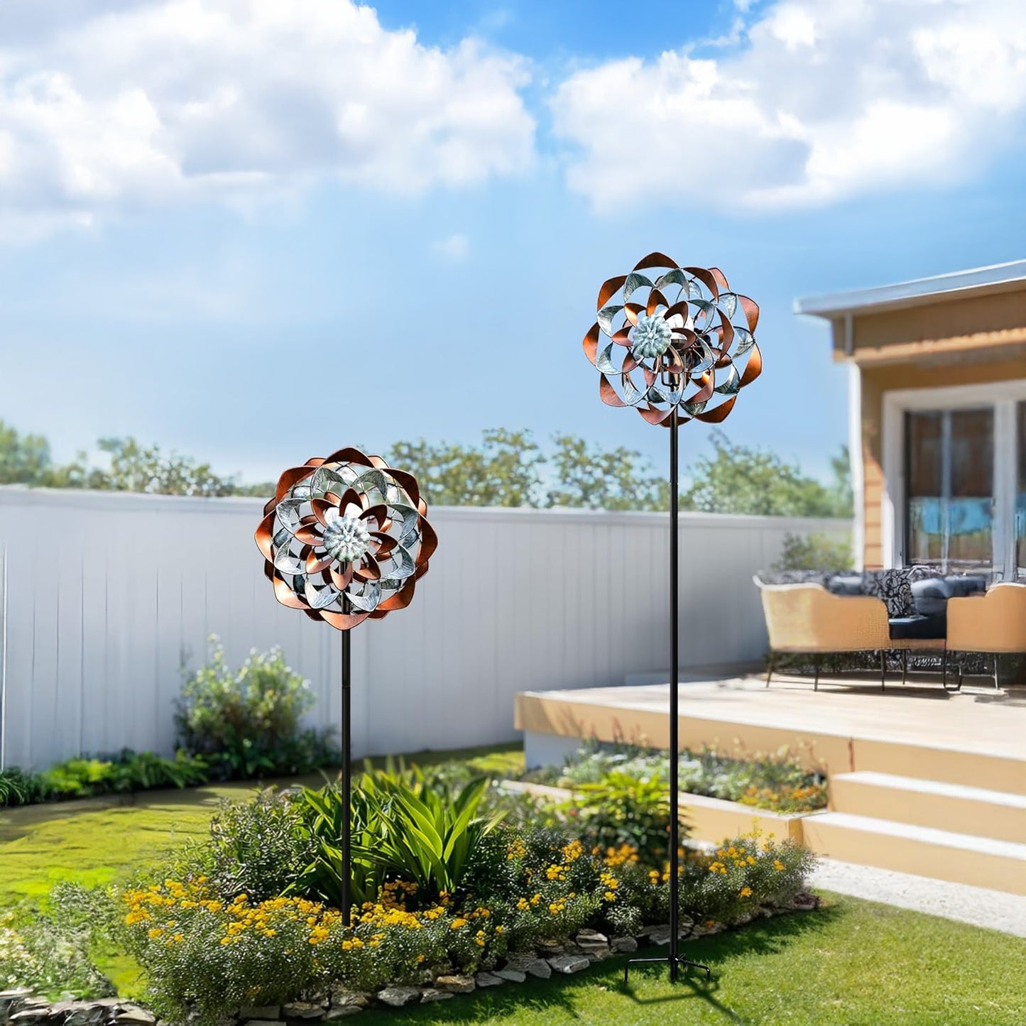 Zinnia Sunburst Wind Spinner