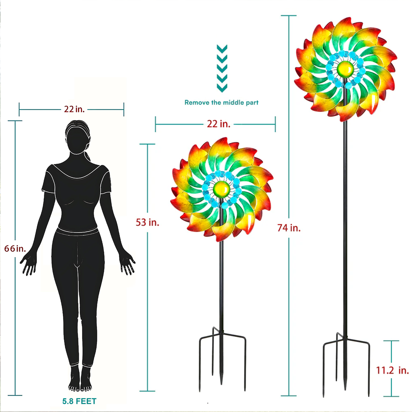 Vibrant Bloom Wind Spinner